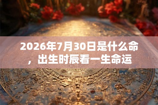 2026年7月30日是什么命,出生时辰看一生命运 2026年7月30日是什么命,出生时辰看一生命运
