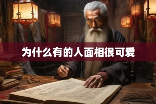 为什么有的人面相很可爱