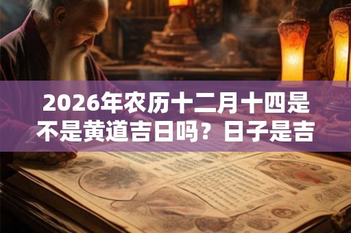 2026年农历十二月十四是不是黄道吉日吗？日子是吉是凶？