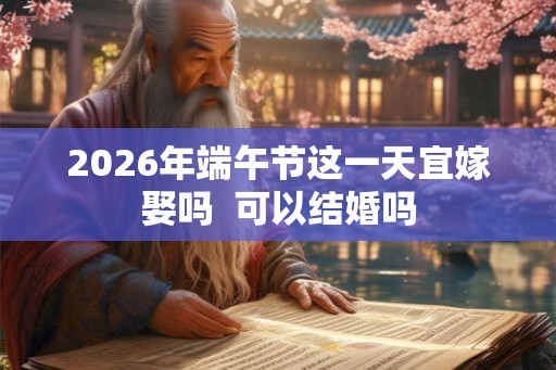 2026年端午节这一天宜嫁娶吗  可以结婚吗