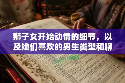 狮子女开始动情的细节，以及她们喜欢的男生类型和聊天方式
