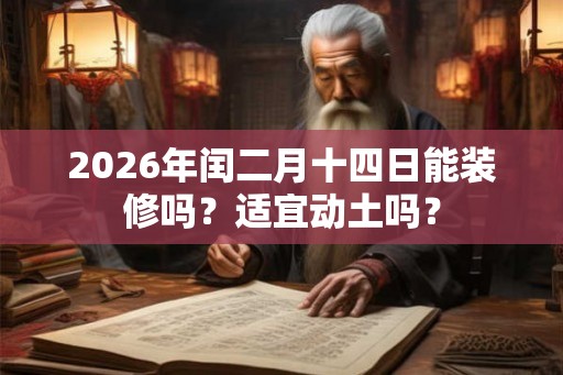 2026年闰二月十四日能装修吗？适宜动土吗？