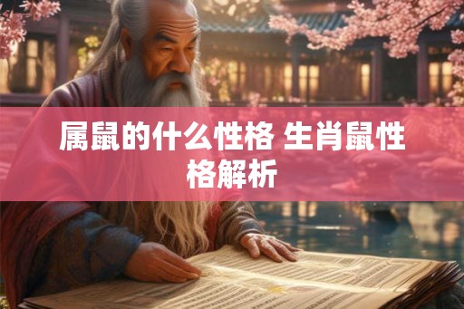 属鼠的什么性格 生肖鼠性格解析