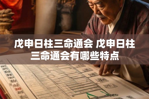 戊申日柱三命通会 戊申日柱三命通会有哪些特点