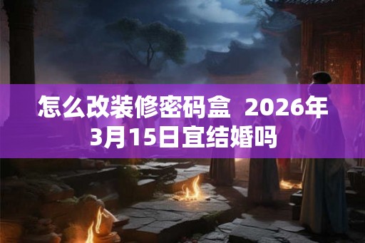 怎么改装修密码盒  2026年3月15日宜结婚吗