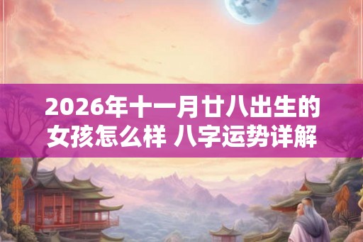 2026年十一月廿八出生的女孩怎么样 八字运势详解