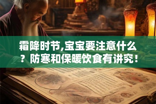 霜降时节,宝宝要注意什么？防寒和保暖饮食有讲究！