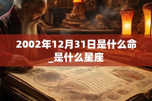 2002年12月31日是什么命_是什么星座