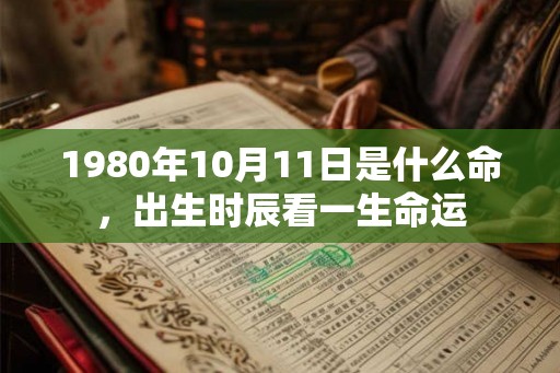 1980年10月11日是什么命，出生时辰看一生命运