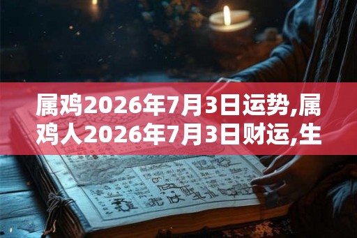 属鸡2026年7月3日运势,属鸡人2026年7月3日财运,生肖鸡2026年7月3日运势