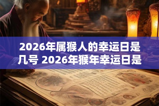 2026年属猴人的幸运日是几号 2026年猴年幸运日是哪天