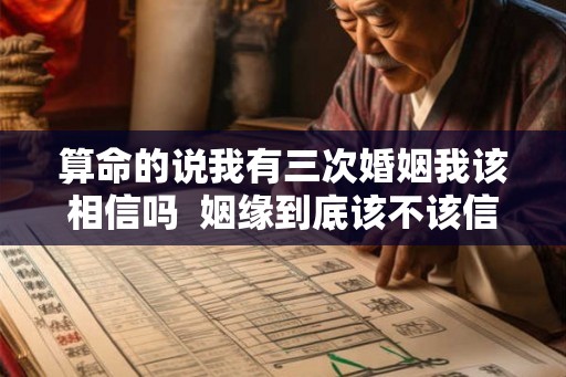 算命的说我有三次婚姻我该相信吗  姻缘到底该不该信算命