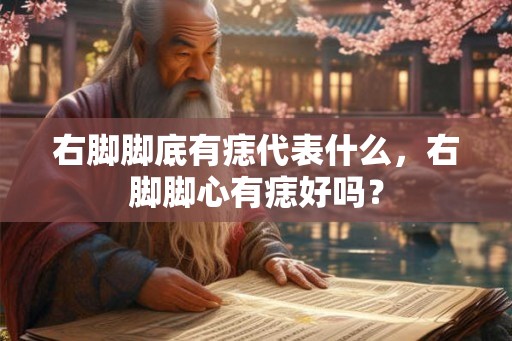 右脚脚底有痣代表什么,右脚脚心有痣好吗? 右脚脚底有痣代表什么,右脚脚心有痣好吗?