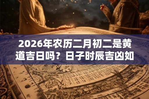 2026年农历二月初二是黄道吉日吗?日子时辰吉凶如何? 2026年农历二月初二是黄道吉日吗?日子时辰吉凶如何?