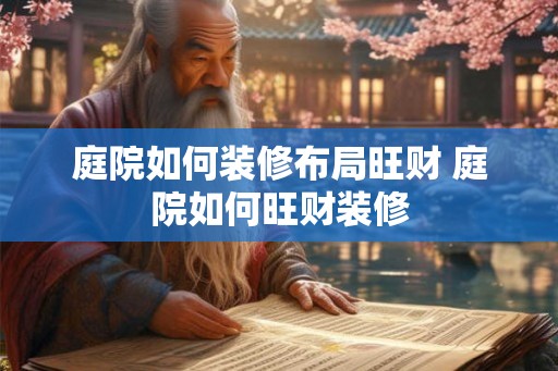 庭院如何装修布局旺财 庭院如何旺财装修