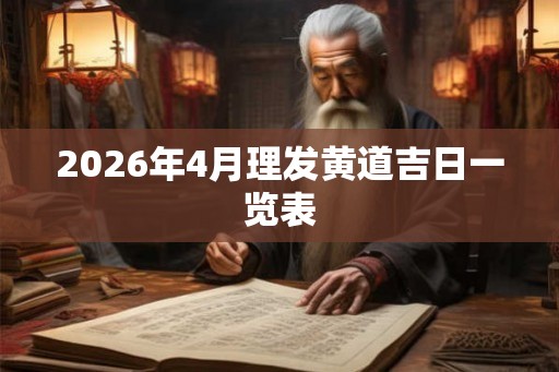 2026年4月理发黄道吉日一览表