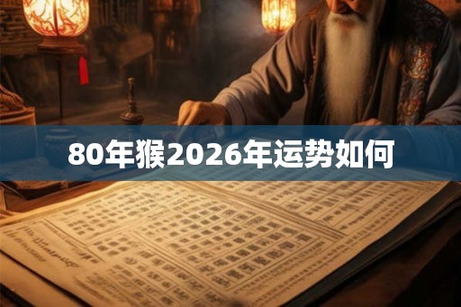 80年猴2026年运势如何