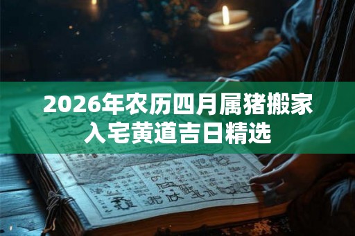2026年农历四月属猪搬家入宅黄道吉日精选 2026年农历四月属猪搬家入宅黄道吉日精选