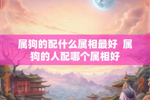 属狗的配什么属相最好  属狗的人配哪个属相好