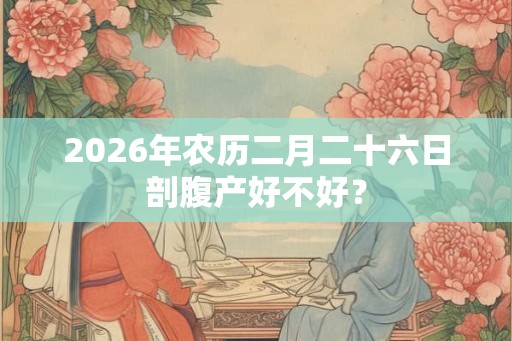 2026年农历二月二十六日剖腹产好不好？