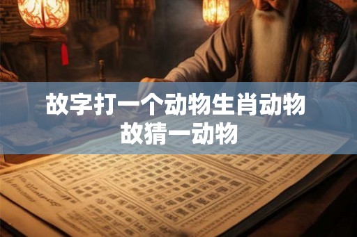 故字打一个动物生肖动物 故猜一动物