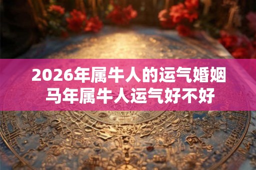 2026年属牛人的运气婚姻 马年属牛人运气好不好