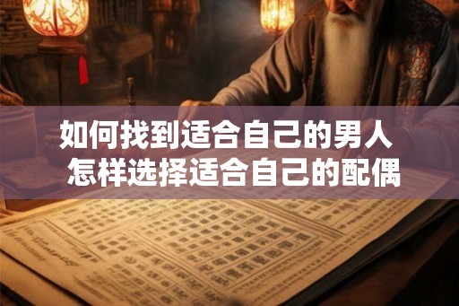 如何找到适合自己的男人 怎样选择适合自己的配偶 如何找到适合自己的男人 怎样选择适合自己的配偶