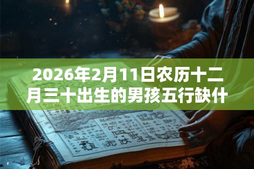 2026年2月11日农历十二月三十出生的男孩五行缺什么