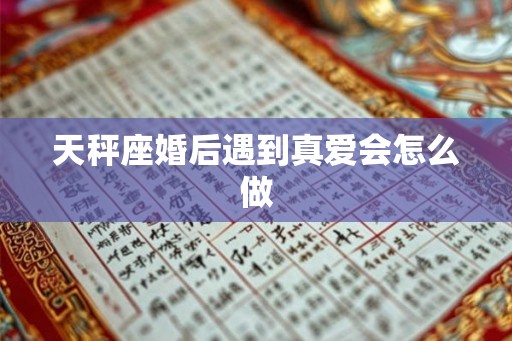 天秤座婚后遇到真爱会怎么做