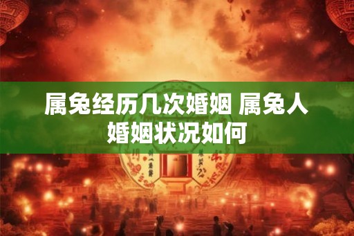 属兔经历几次婚姻 属兔人婚姻状况如何