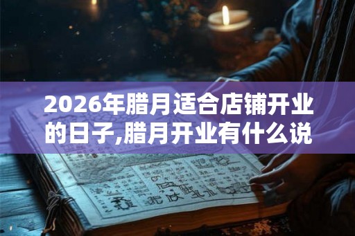 2026年腊月适合店铺开业的日子,腊月开业有什么说法 2026年腊月适合店铺开业的日子,腊月开业有什么说法