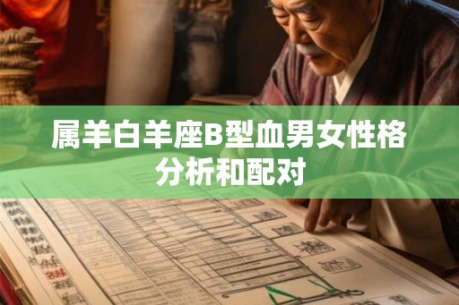 属羊白羊座B型血男女性格分析和配对