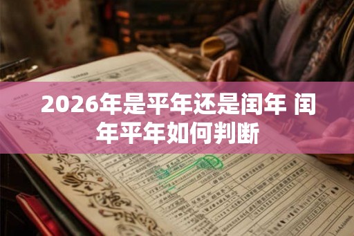 2026年是平年还是闰年 闰年平年如何判断