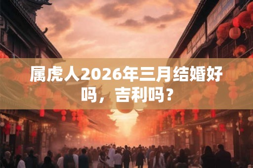 属虎人2026年三月结婚好吗，吉利吗？