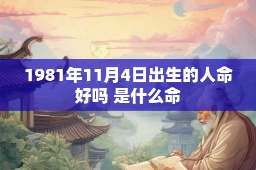 1981年11月4日出生的人命好吗 是什么命