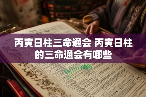 丙寅日柱三命通会 丙寅日柱的三命通会有哪些