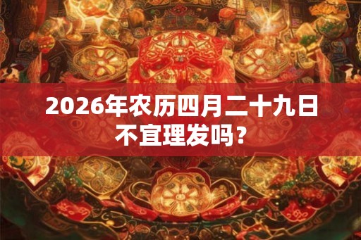 2026年农历四月二十九日不宜理发吗? 2026年农历四月二十九日不宜理发吗?
