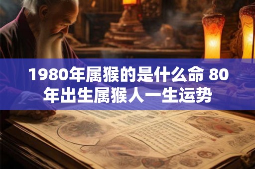 1980年属猴的是什么命 80年出生属猴人一生运势 1980年属猴的是什么命 80年出生属猴人一生运势