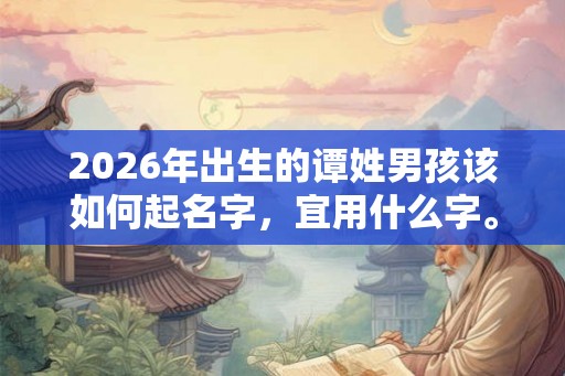 2026年出生的谭姓男孩该如何起名字，宜用什么字。