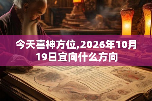 今天喜神方位,2026年10月19日宜向什么方向