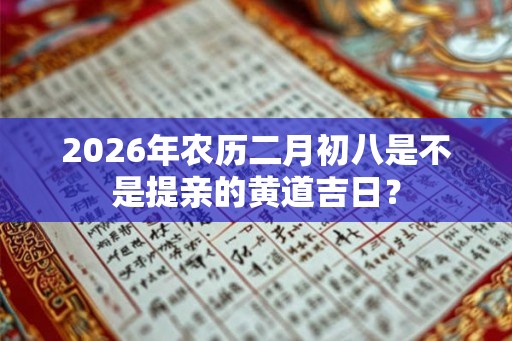 2026年农历二月初八是不是提亲的黄道吉日？