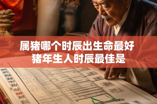 属猪哪个时辰出生命最好 猪年生人时辰最佳是