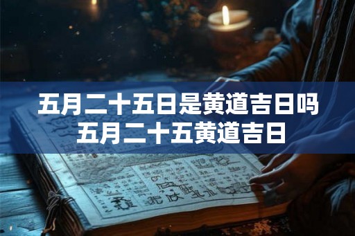 五月二十五日是黄道吉日吗 五月二十五黄道吉日
