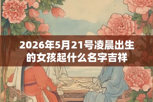 2026年5月21号凌晨出生的女孩起什么名字吉祥 2026年5月21号凌晨出生的女孩起什么名字吉祥