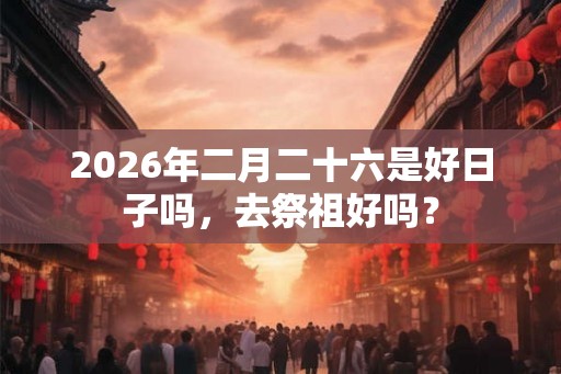 2026年二月二十六是好日子吗，去祭祖好吗？