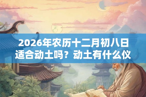 2026年农历十二月初八日适合动土吗？动土有什么仪式吗？
