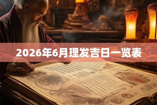 2026年6月理发吉日一览表
