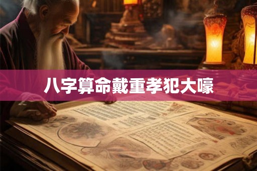 八字算命戴重孝犯大嚎 八字算命戴重孝犯大嚎
