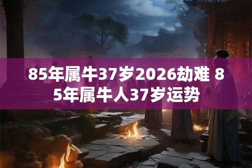 85年属牛37岁2026劫难 85年属牛人37岁运势