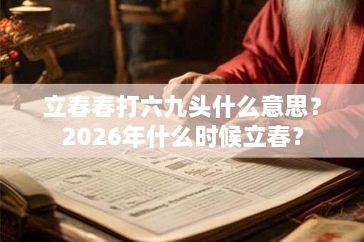 立春春打六九头什么意思？2026年什么时候立春？
